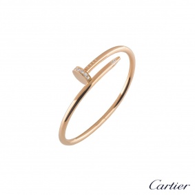 Cartier Rose Gold Diamond Juste Un Clou Bracelet Size 16 B6048516